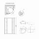 Душова кабіна Latwa SC80x80.SAT.HIGH.GR полукругла, скло тон. 4 мм + Душовий піддон KAPIELKA ST80x80x41, з панеллю Lidz