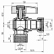 Кран кульовий Thermo Alliance Standart 3/4"ВВ кутовий, PN40, з накидною гайкою TAS223W20
