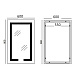 Дзеркало MIXXUS HARD MR06-60x80-CASE з LED Touch, Anti-fog, димером, рег. яскравості, годинником (MI7157)