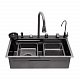 Кухонна мийка Kroner KRP Schwarze - SET7545F4HM PVD (3.0/0.8 мм)