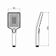 Лійка для ручного душу Qtap Rucni 140x95 мм прямокутна QTRUC125BLM45959 Black Matt
