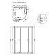 Двері до Lidz Latwa SC80x80.SAT.LOW.FR Душова кабіна напівкругла, для низ. піддону, висота 185 см, скло Frost 4 мм, без піддону