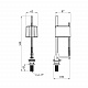 Наливний клапан для бачка унітаза Kroner KRP - ВV57 з нижнім підведенням 1/2"
