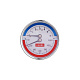 Термоманометр Karro 1/2"х1/4" 63 мм горизонтальний KR-1086В