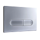 Панель змиву KOER KT-0608-14 240x160x10mm пластикова, кнопка закруглена (колір сатин) (KR6127)