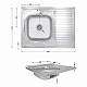 Кухонна мийка Brinex 6080-L 0,6 мм Satin (BRIN6080LSAT06)