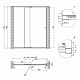 Душевая дверь в нишу Qtap Pisces WHI2014-15.CP5 140-150x185 см, стекло Pattern 5 мм