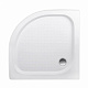 Lidz Набор: Душевая кабина Latwa SC90x90.SAT.LOW.DGR, полукруглая, стекло тонированное 4 мм + Душевой поддон Kapielka ST90x90x14
