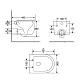 Унітаз підвісний Qtap Taurus безободковий з сидінням Soft-close QT2433084EUQW