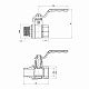 Кран кульовий Thermo Alliance Standart 1" 1/2 ВЗ для води (важіль) SD605NW40PN40