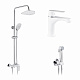 Набор 3 в 1 душова система Kroner Armada-W063 + змішувач Armada-W010 + змішувач Bidet-C082