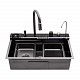 Кухонна мийка Kroner KRP Schwarze - SET7545F3HM PVD (3.0/0.8 мм)