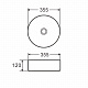 Раковина накладна MIXXUS PREMIUM TOPPER-0102 365х365х125mm (MP6680)