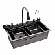 Кухонна мийка Kroner KRP Schwarze - SET7545F4HM PVD (3.0/0.8 мм)