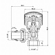 Кран радіаторний SD Forte Powerful 1/2" з антипротіканням кутовий SF232W15