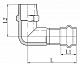 Коліно 90° ЗР KOER KQ.L2208M PRESS-INOX AISI 304 22x3/4" (KR6417)