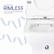 Унітаз підлоговий Qtap Aries Rimless безобідковий з сидінням Soft-close WHITE QT03228302W