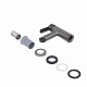 Змішувач для раковини Brinex Pure 001F низький  Gunmetal Black BRIPUR001FGRP