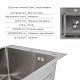 Акційний набір Lidz: мийка H4545 Decor 2,5/0,5 мм + Змішувач Aria для кухні з гнучким виливом (k35) Grey