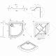 Душевой поддон Qtap Uniarc 309915 90х90 см +  сифон