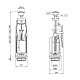 Зливний клапан для бачка унітаза Kroner KRP - DB77 з подвійною кнопкою