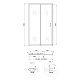 Душові двері в нішу Qtap Taurus CRM209-1.C6 90-100x185 см, скло Clear 6 мм, покриття CalcLess