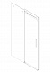 Двері у нішу розсувні KOER SR SD01-120x200-TR-07 прозоре скло EASY CLEAN 8мм графіт (KR5378)