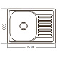 Мийка кухонна Zerix Z6350-08-180D (decor) (ZM0564)