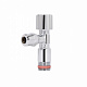 Кран кутовий Thermo Alliance Forte 1/2"Зх3/8"З з перехідником M10, хром TAF341W159