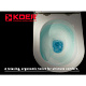 Чаша унітазу-компакту без сидіння KOER TT-0201-T3 BOWL 430x390x675 система змиву TORNADO 3.0 (MI8364)