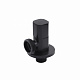 Кран приладовий для підключення Karro 1/2"х3/4" ЗЗ чорний KR-3123-1B