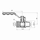 Кран кульовий Thermo Alliance Standart 1/2" ВЗ для газу (важіль) SD605NG15PN40