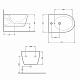 Біде підвісне Qtap Robin 515x370x350 мм, Marble QT13551381GMR