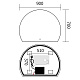 Дзеркало MIXXUS PREMIUM TOPPER MS01-90x70-REVERSE з LED Touch, Anti-fog, димером (3-6,5kK) (MP6632)