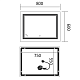 Дзеркало MIXXUS PREMIUM QUADRO MR20-80x60-REVERSE з LED Touch, Anti-fog, димером, рег. яскравості (MP6619)