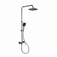 Душова система універсальна Qtap Gemini на три споживачі (з виливом) QTGEM111GMB45688 Gunmetal Black PVD