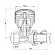 Кран радіаторний SD Forte Powerful 1/2" ВЗ з антипротіканням прямий SF230W15 SF230W15