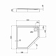 Душовий піддон Qtap Diamond 309912 90x90x12 см + сифон