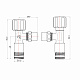 Кран кутовий Thermo Alliance Forte 1/2"Зх3/8"З з перехідником M10, хром TAF341W159
