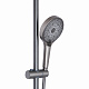 Душова система для душу Qtap Slavonice на два споживачі QTSLA110GMB45913 Gunmetal Black PVD