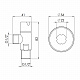 Кран кутовий Thermo Alliance Standart (ручка кругла) з керам.буксою 1/2"З х 1/2"З SF342W1515