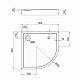 Душевой поддон Qtap Robin 309912W 90x90x12 см + сифон