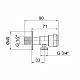 Кран кутовий Thermo Alliance Standart 1/2"Зх3/4"З нерж., з керам. буксою TAS345W1520SS