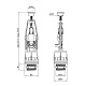 Зливний клапан для бачка унітаза Agua SB04 з одним режимом зливу, кнопка хромована