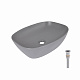 Раковина накладна Qtap Cardinal 500х380х140 мм, Stone grey, прямокутна, з донним клапаном QTCAR188SG49824