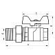 Кран кульовий з американкою 3/4" ГШМ (NF.921) Nolf (NF2962)