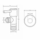 Кран кутовий Thermo Alliance Standart (ручка паличка) з керам.буксою 1/2"Н х 3/4"Н SF343W1520