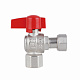 Кран кульовий Thermo Alliance Standart 1/2"ВВ кутовий, PN40, з накидною гайкою TAS223W15