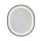 Дзеркало MIXXUS PREMIUM ELLIPSE MV05-80x70-REVERSE BLACK з LED Touch, Anti-fog, димером (3-6,5kK) (MP6646)