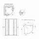 Душова кабіна Lidz Latwa SC90x90.SAT.LOW.GR, скло тон. 4 мм + Lidz Душовий піддон KAPIELKA ST90x90x14